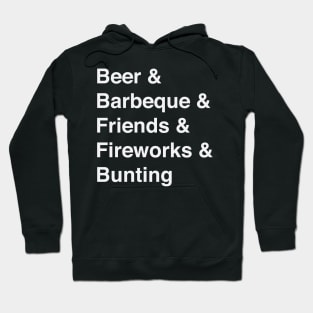 Fourth Of July Helvetica List Hoodie